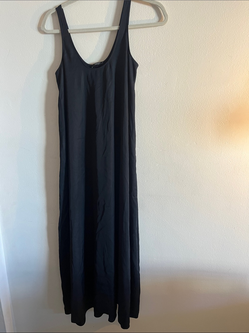 Effortless Black Maxi Slip Dress